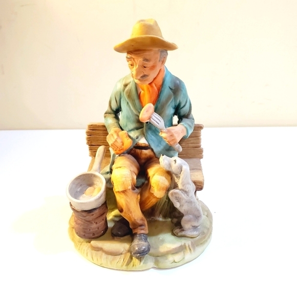 hafton Other - Hefton trade mark Vintage figure Old man and Dog